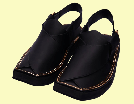 Black Kaptaan Peshawari Chappal