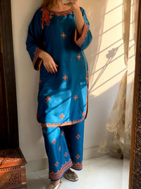 "Traditional Balochi Mirror Work Embroidered Dress – 2-Piece"