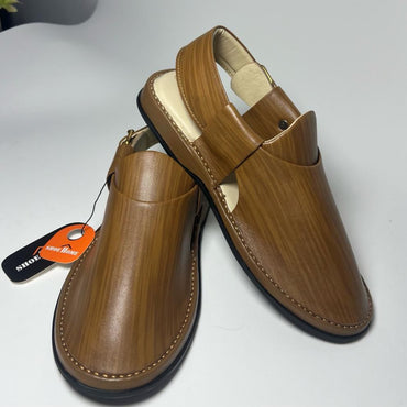 Closed-Toe Brown Sandal