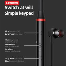 Lenovo HE05x Premium Sound Wireless Neckband Earphones