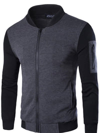 Men's Grey Fleece Jacket - Soft & Comfortable, Sizes M-XL"