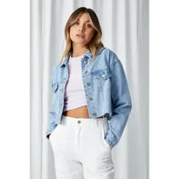 Sleek & Stylish Cropped Denim Jacket for Casual Days"