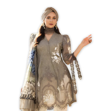 MARIA.B Embroidered Chikankari & Silk Fusion