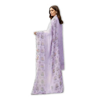 Lawn Cotton & Silk Chikankari Dress with Digital Silk Dupatta