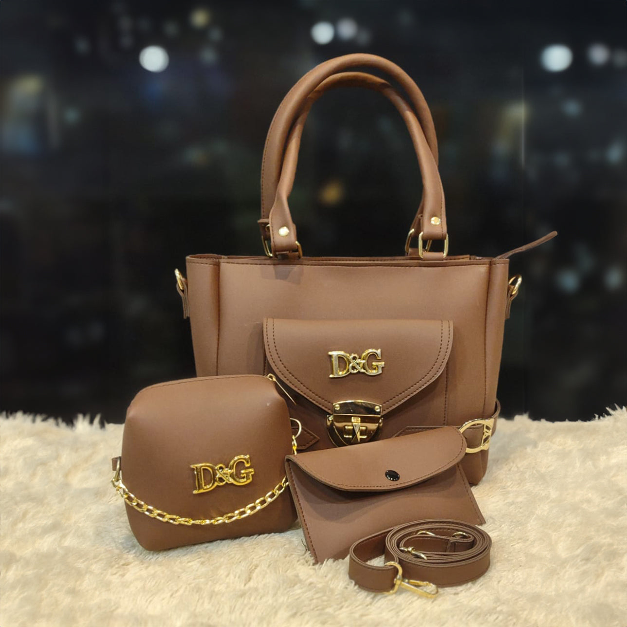 Convertible Leather Handbag Set