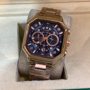 Poedegar Men’s Luxury Chronograph Watch – Steel Strap | Quartz Movement