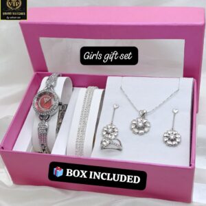 Luxury Girls Gift Set – Gold Watch & Jewelry Combo (05)
