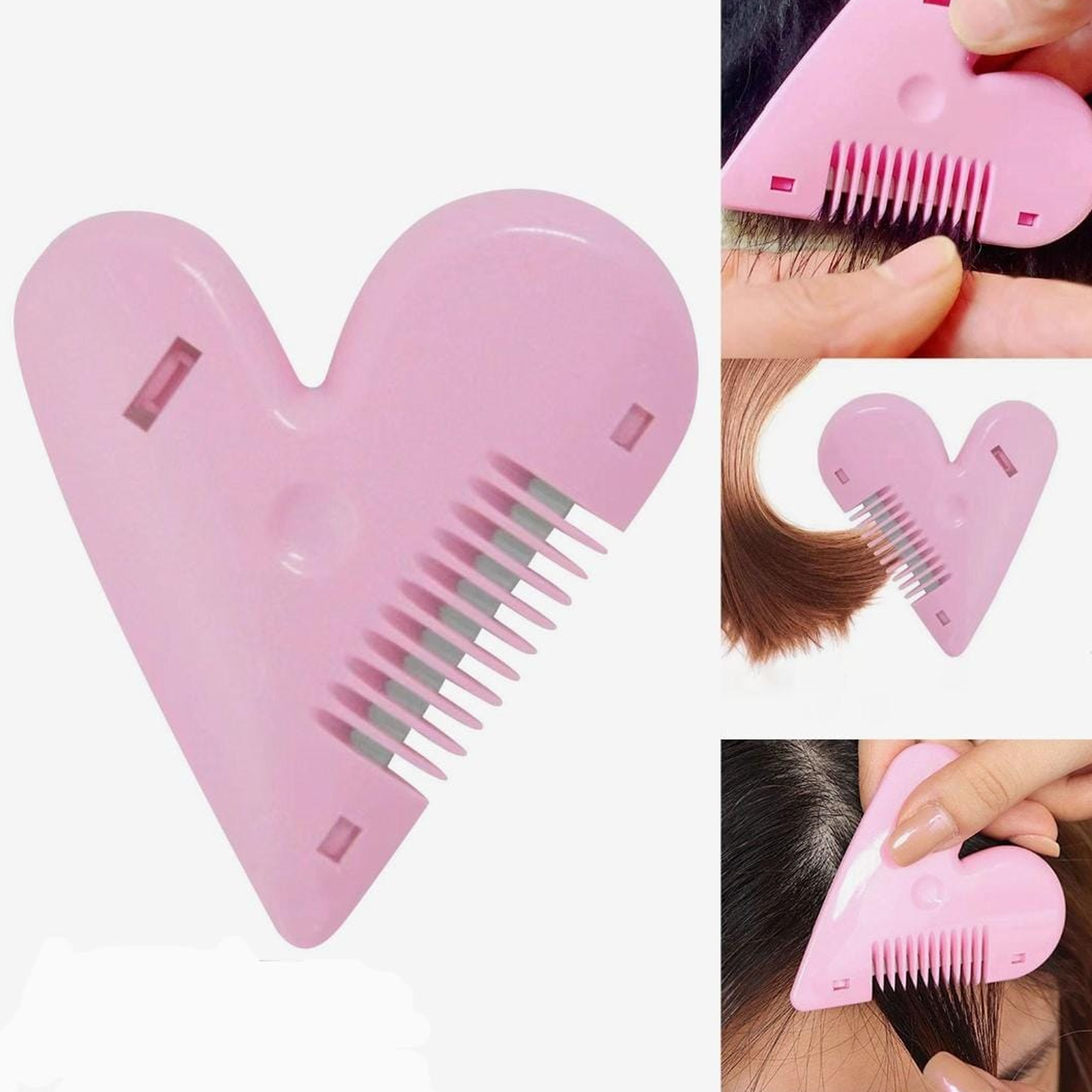 Heart Shape Hair Cutting Razor Comb