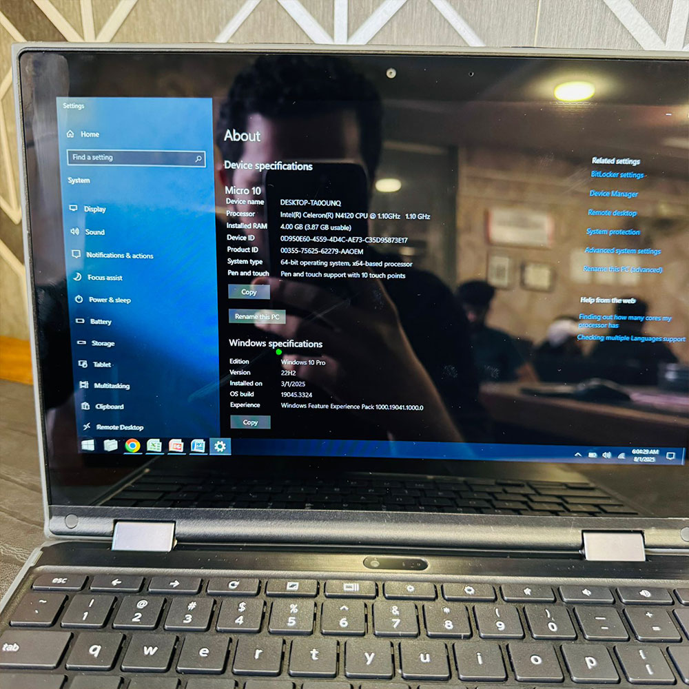Lenovo | 500E 2nd Gen | 2 in 1 Chromebook | 32GB Storage | 4GB RAM | Touch Screen | 11.6″ Screen | Windows 10 | 360 Rotatable Screen | Chromebook - Image 8