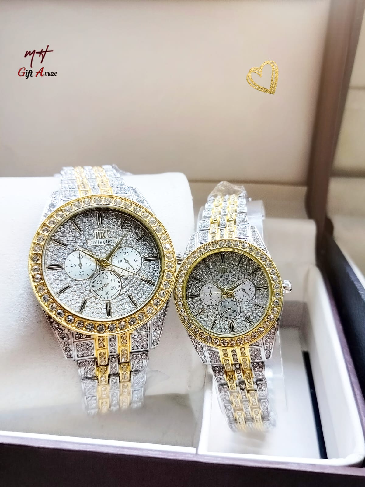 Couple Pair Stone Watch - Image 2