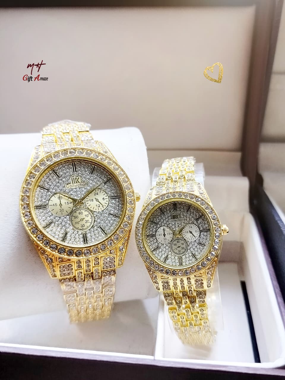 Couple Pair Stone Watch - Image 3