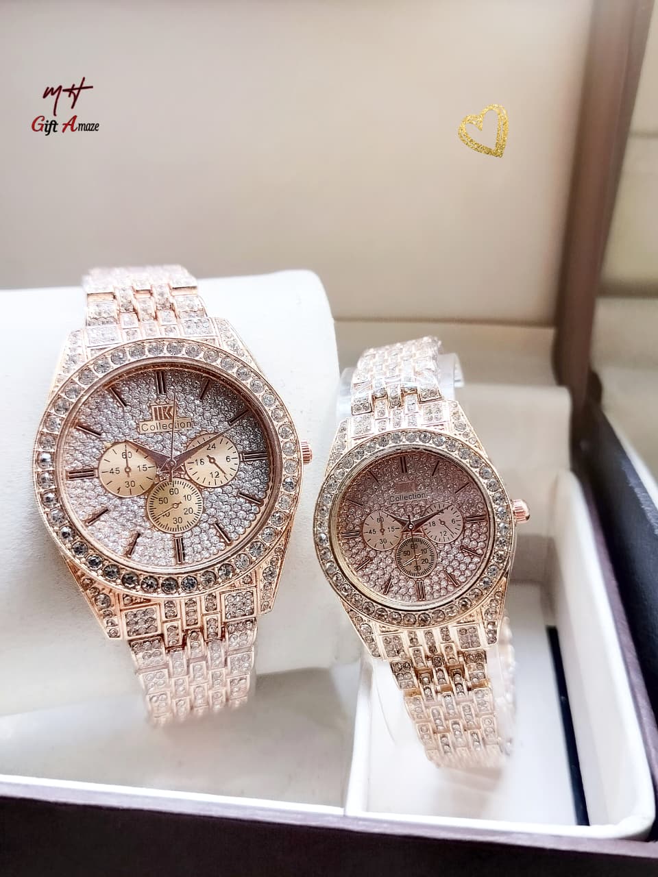 Couple Pair Stone Watch - Image 5