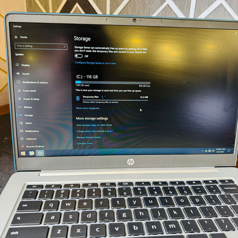 HP | Chromebook 14a-na0062tg | 128GB Storage | 4GB RAM | 14″ HD Display | Playstore Supported | Backlit Keyboard | Intel Pentium Silver N5030U 1.10GHz | ChromeBook - Image 4