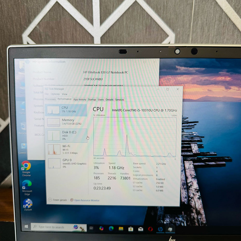 HP EliteBook | 830 G7 Laptop | i5 10th Gen | 16GB RAM | 256GB SSD | 13.3″ FHD Display | Backlight Keyboard | Laptop - Image 7