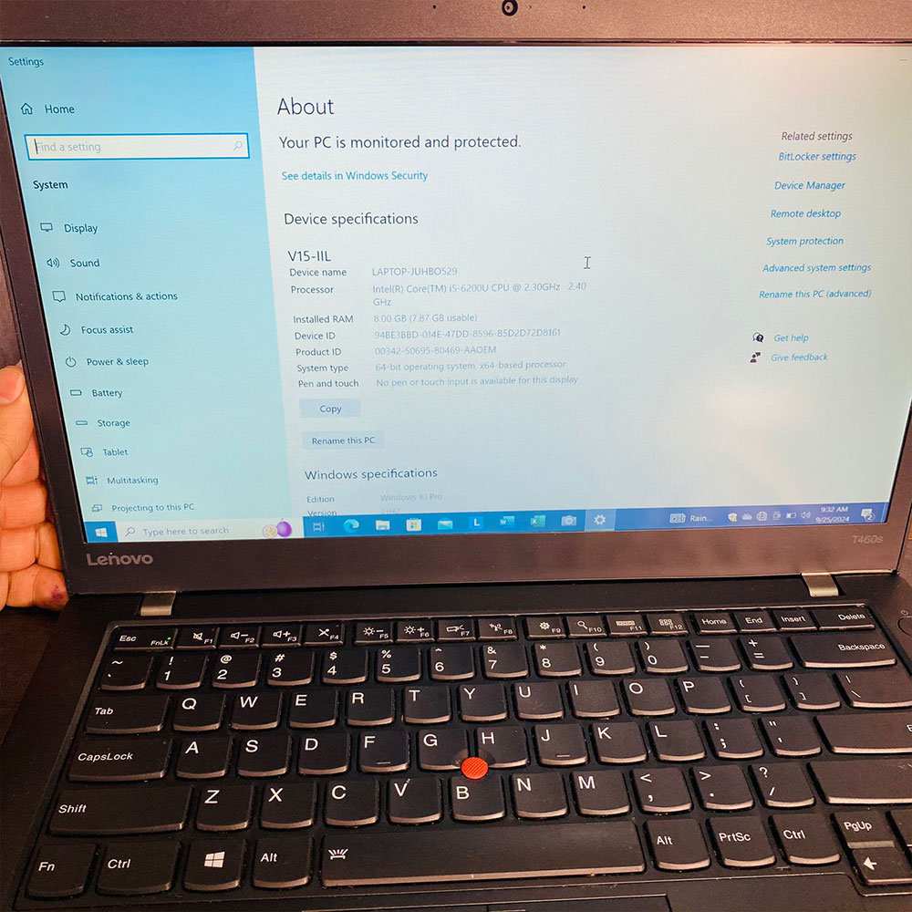 Lenovo | Thinkpad T460S | 256GB SSD | 8GB RAM | Core i5 | 6th Generation | Intel UHD Graphics 620 | Backlight Keyboard | 14″ HD LED Display | Laptop - Image 5