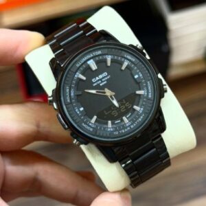 Casio Standard Illuminator Dual Time Stainless Steel Analog-Digital Watch AMW-880D-2A2VDF