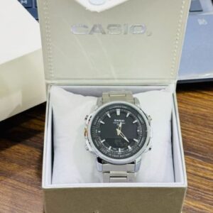 Casio Standard Illuminator Dual Time Stainless Steel Analog-Digital Watch AMW-880D-2A2VDF
