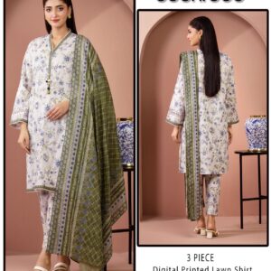 Eden Robe Digital Printed Lawn Shirt & Trouser with Digital Printed Lawn Dupatta