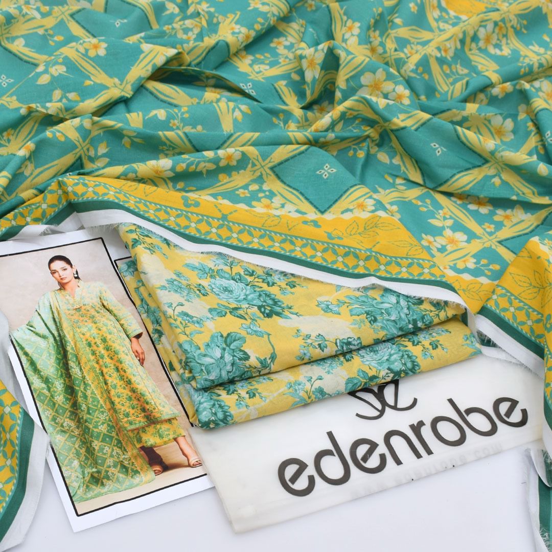 Eden Robe Digital Printed Lawn Shirt & Trouser with Digital Printed Lawn Dupatta - Image 2