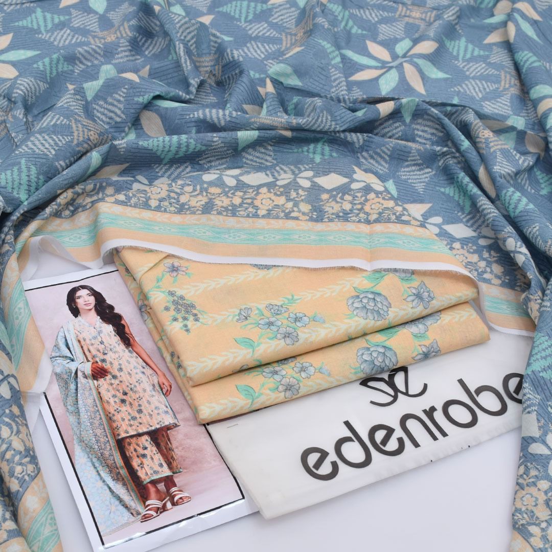Eden Robe Digital Printed Lawn Shirt & Trouser with Digital Printed Lawn Dupatta - Image 3