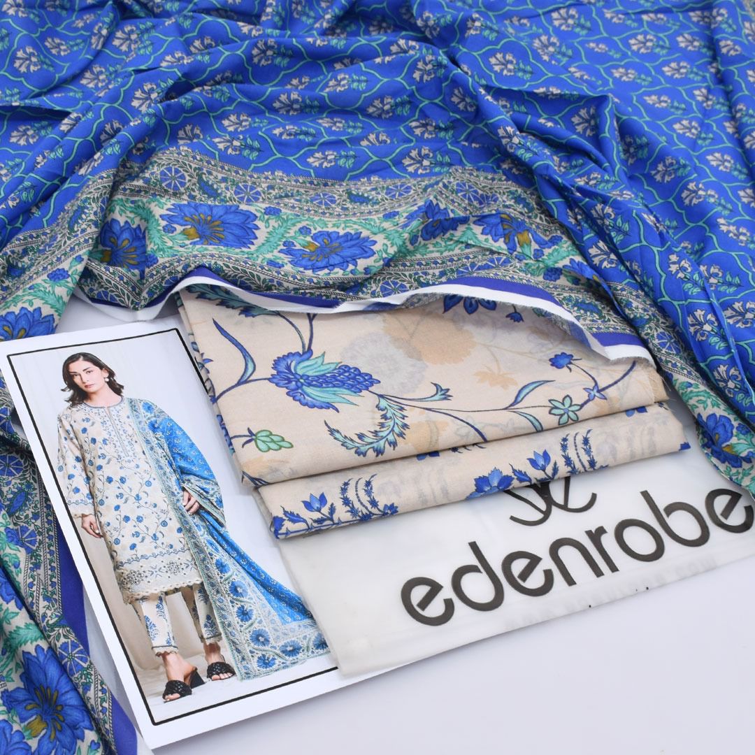 Eden Robe Digital Printed Lawn Shirt & Trouser with Digital Printed Lawn Dupatta - Image 3