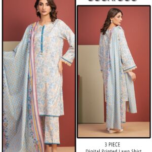Eden Robe Digital Printed Lawn Shirt & Trouser with Digital Printed Lawn Dupatta