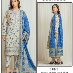 Eden Robe Digital Printed Lawn Shirt & Trouser with Digital Printed Lawn Dupatta
