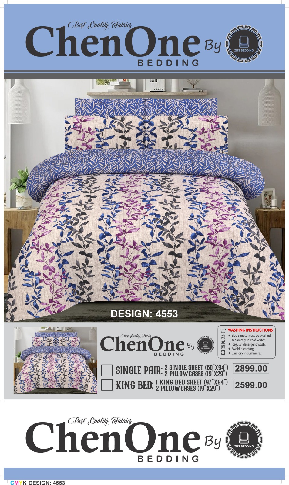 Pure Cotton Comforter Set – 6 Piece King Size Bedding Set - Image 8