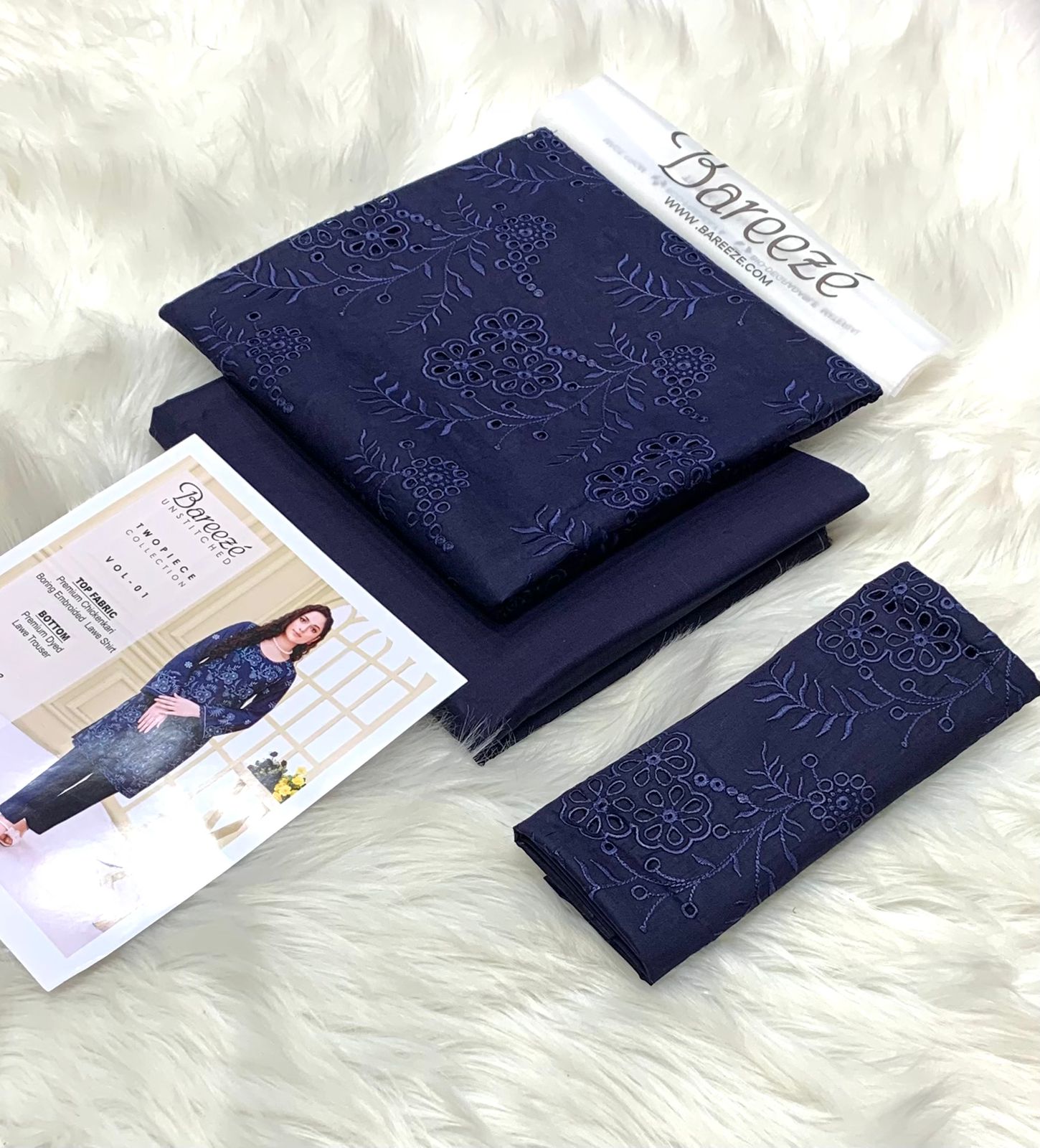BREEZE Unstitched 2 Piece Collection – Embroidered Boring Lawn - Image 4