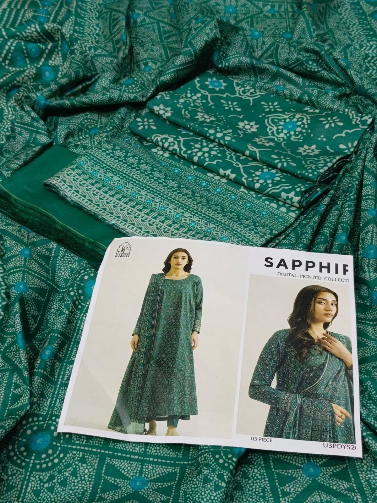 SAPPHIRE Lawn 2026 Digital Printed Collection – 3 Piece Unstitched Suit - Image 7