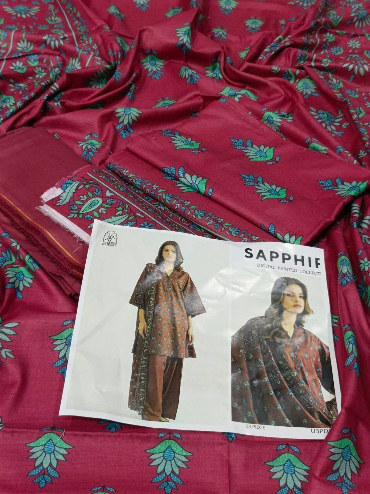 SAPPHIRE Lawn 2026 Digital Printed Collection – 3 Piece Unstitched Suit - Image 8