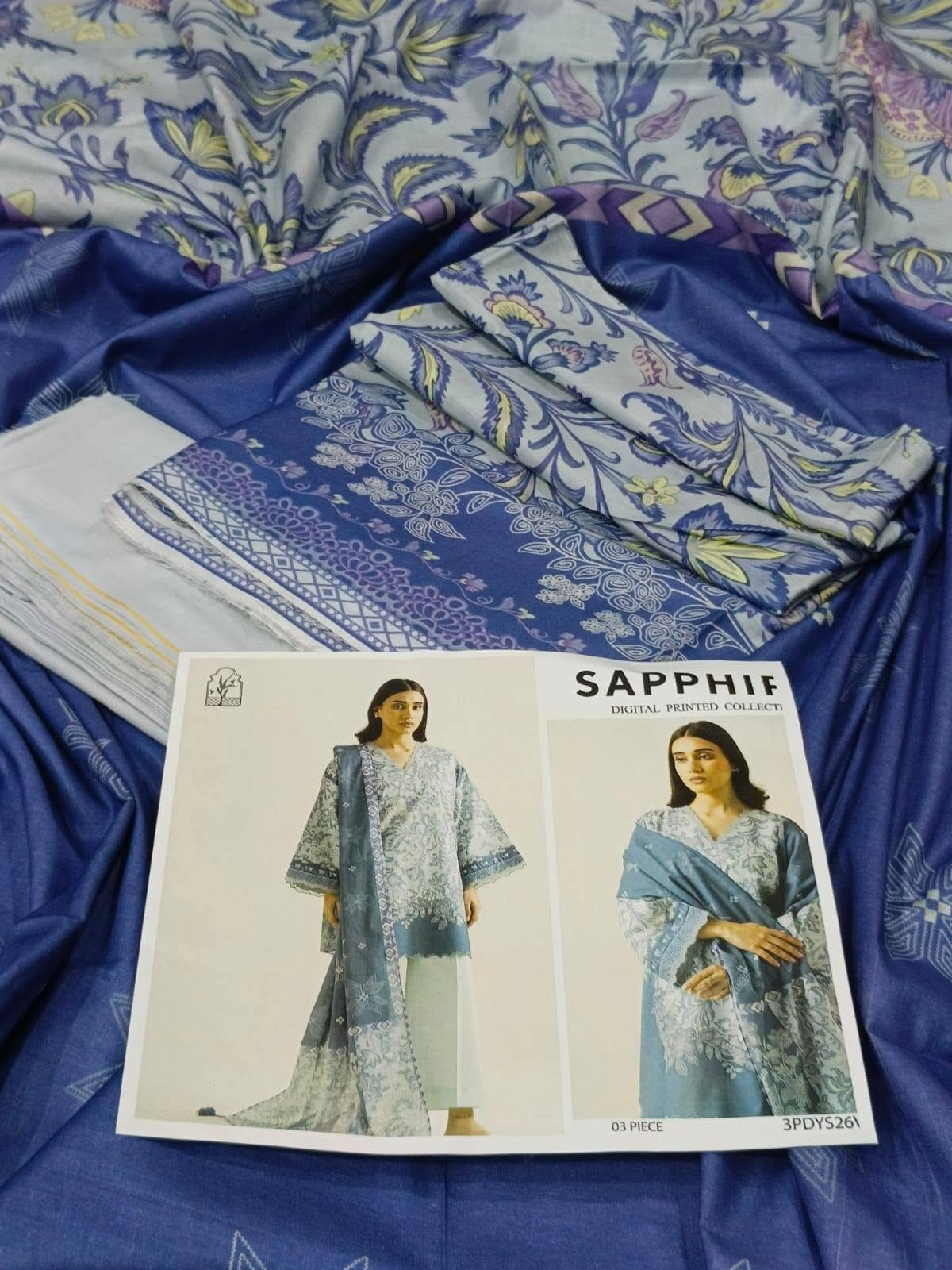 SAPPHIRE Lawn 2026 Digital Printed Collection – 3 Piece Unstitched Suit - Image 10