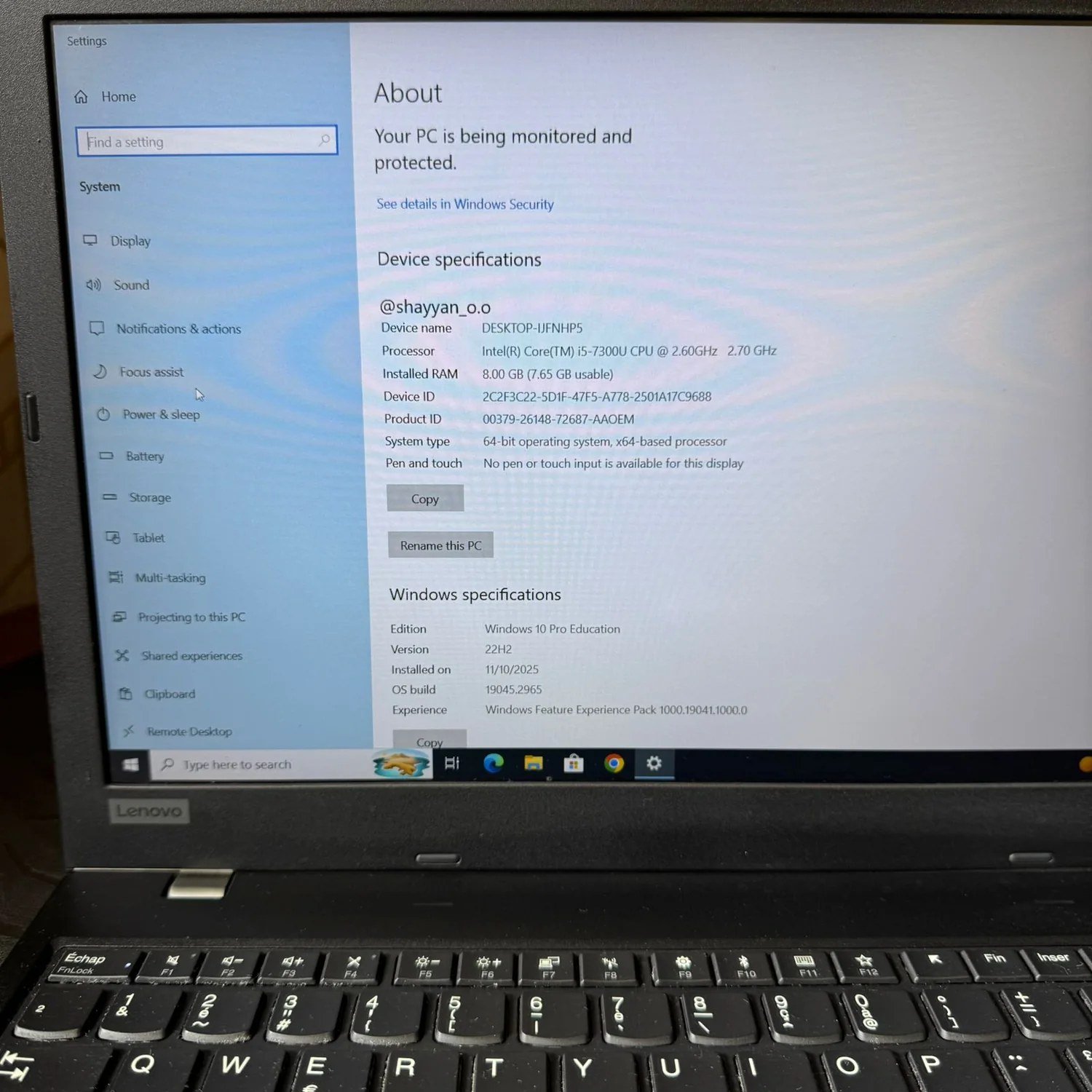 Lenovo | ThinkPad L580 | 256GB SSD | 8GB RAM | Intel Core i5-7300U | 15.6″ HD Display | Numeric Keypad | Laptop - Image 9