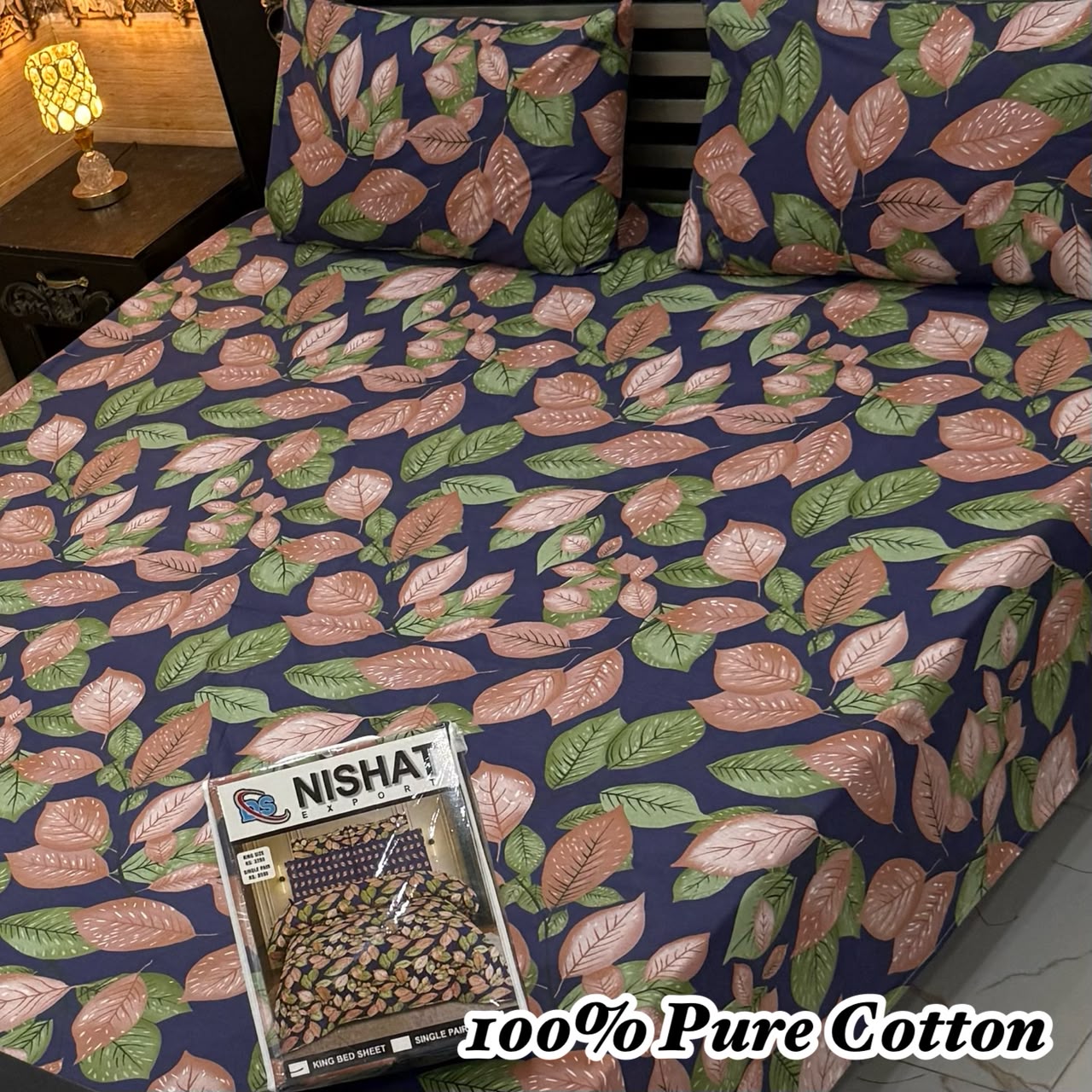 Printed Branded Pure Cotton Bedsheet Collection – King Size - Image 2