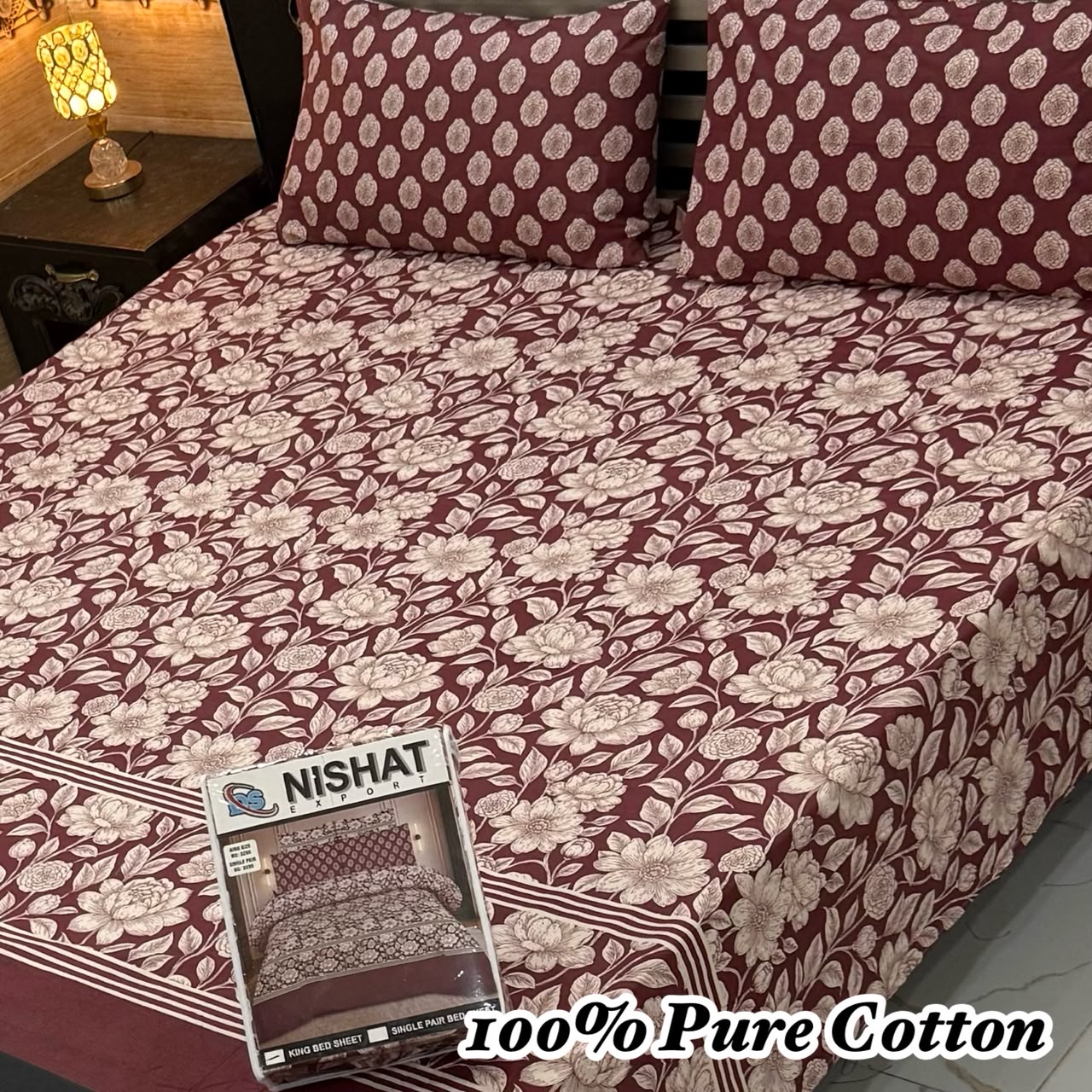 Printed Branded Pure Cotton Bedsheet Collection – King Size - Image 4
