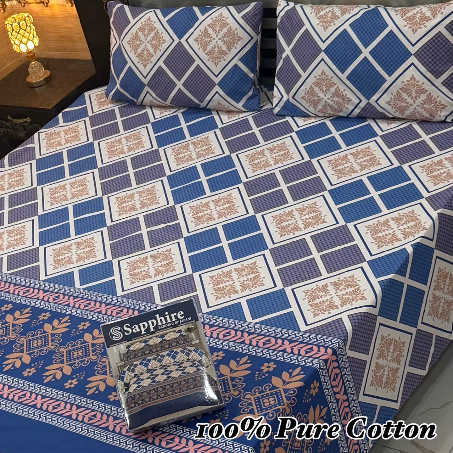 Printed Branded Pure Cotton Bedsheet Collection – King Size - Image 8