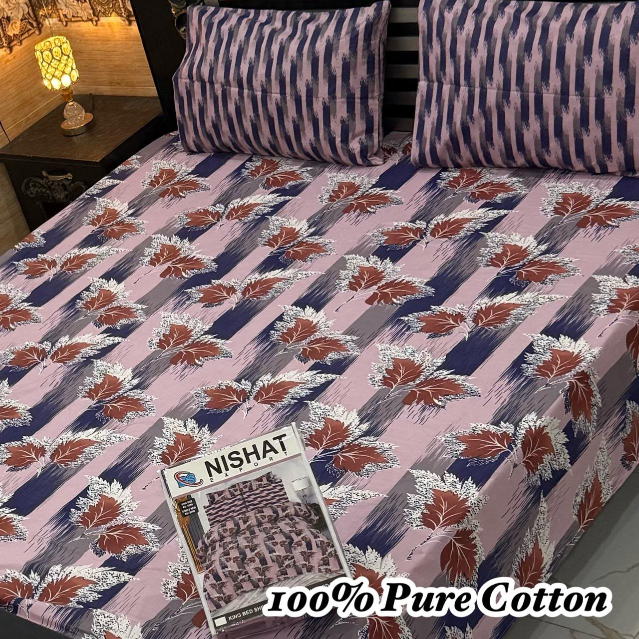 Printed Branded Pure Cotton Bedsheet Collection – King Size - Image 9