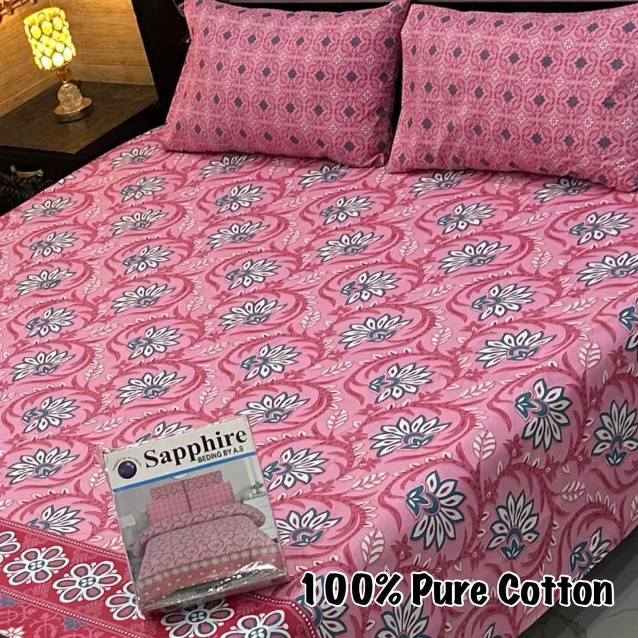 Printed Branded Pure Cotton Bedsheet Collection – King Size - Image 23