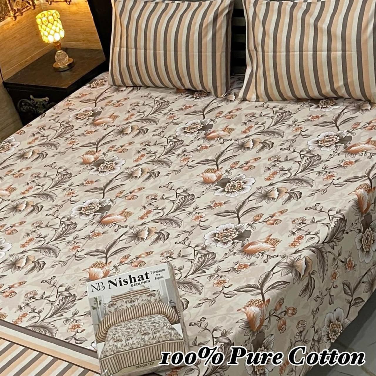 Printed Branded Pure Cotton Bedsheet Collection – King Size - Image 24