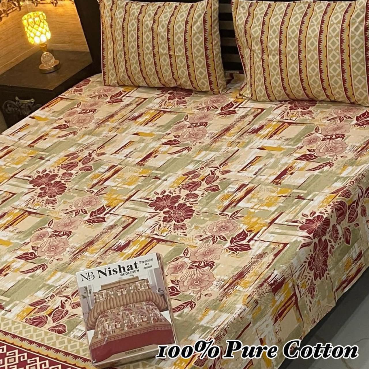 Printed Branded Pure Cotton Bedsheet Collection – King Size - Image 26