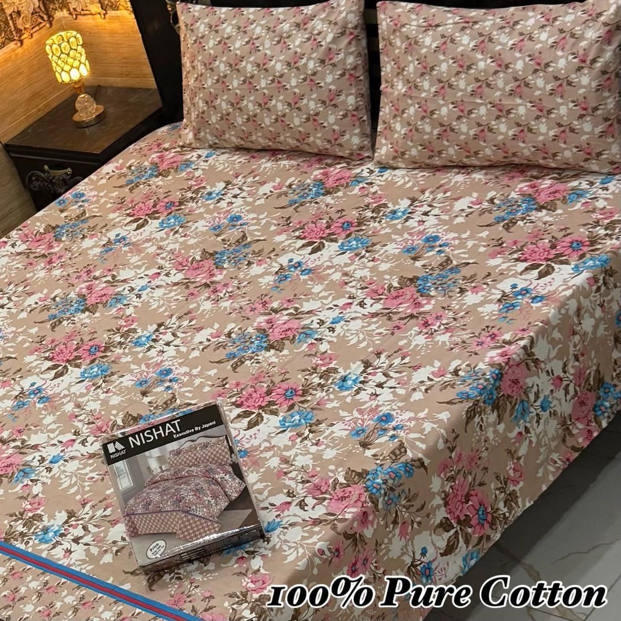 Printed Branded Pure Cotton Bedsheet Collection – King Size - Image 27
