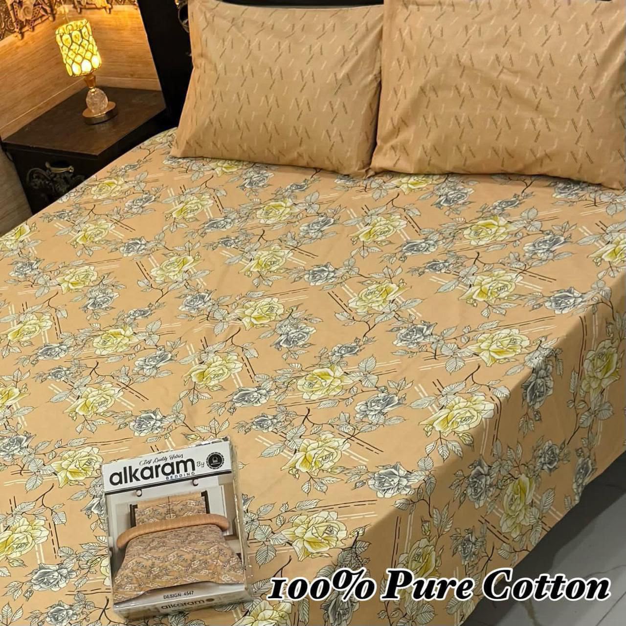 Printed Branded Pure Cotton Bedsheet Collection – King Size - Image 28
