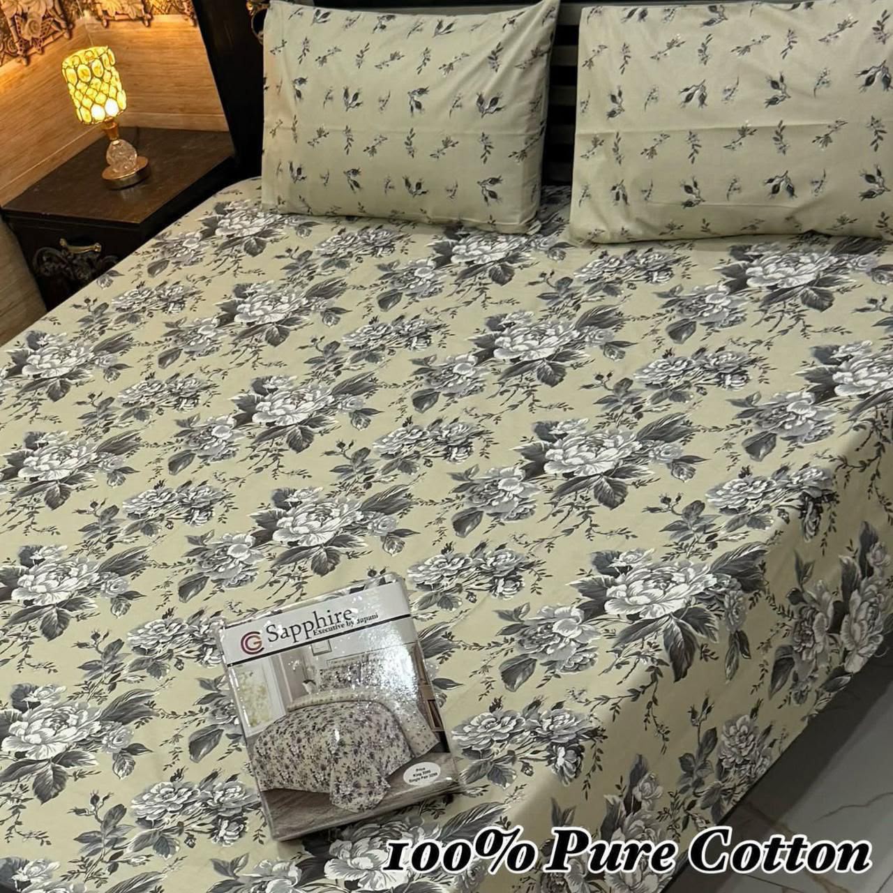 Printed Branded Pure Cotton Bedsheet Collection – King Size - Image 29
