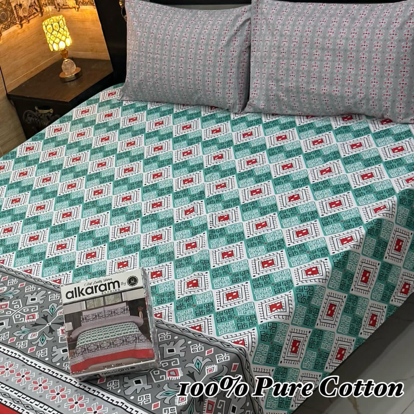 Printed Branded Pure Cotton Bedsheet Collection – King Size - Image 32