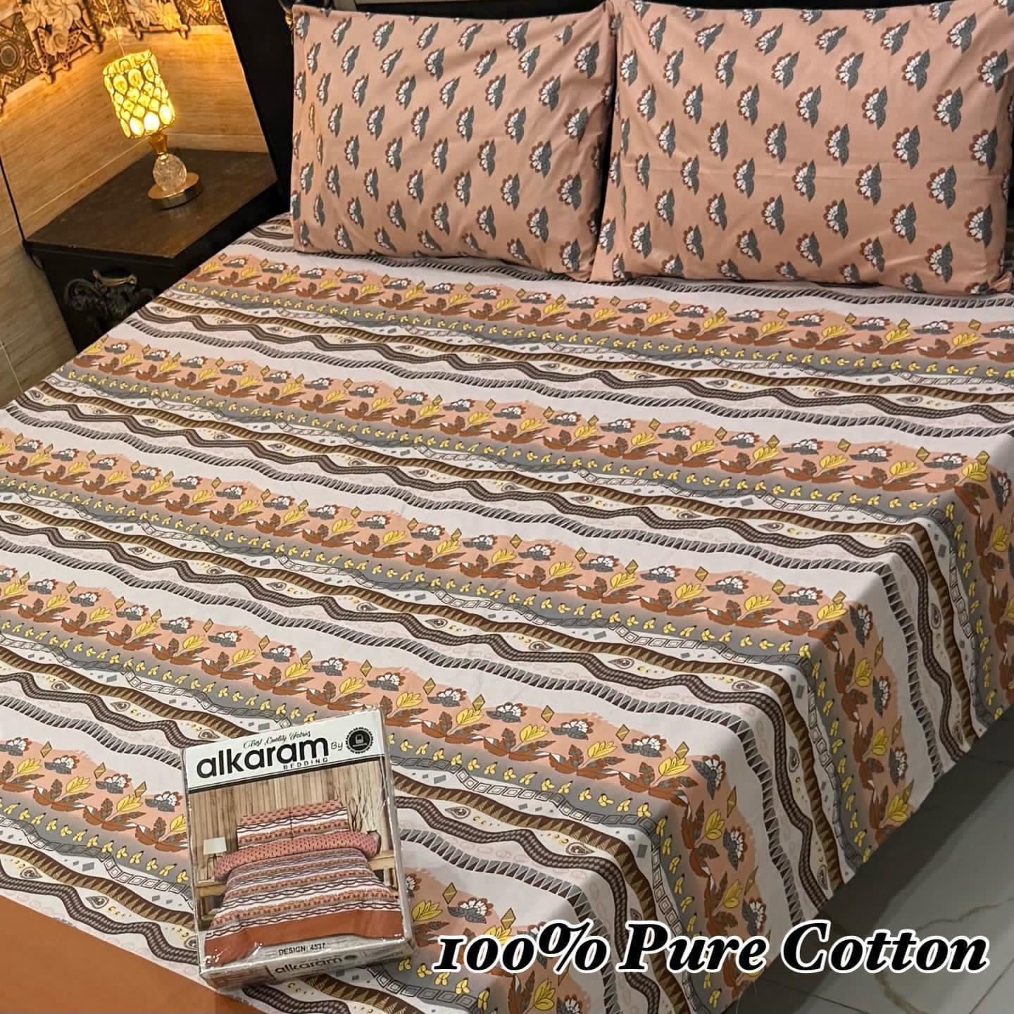 Printed Branded Pure Cotton Bedsheet Collection – King Size - Image 33