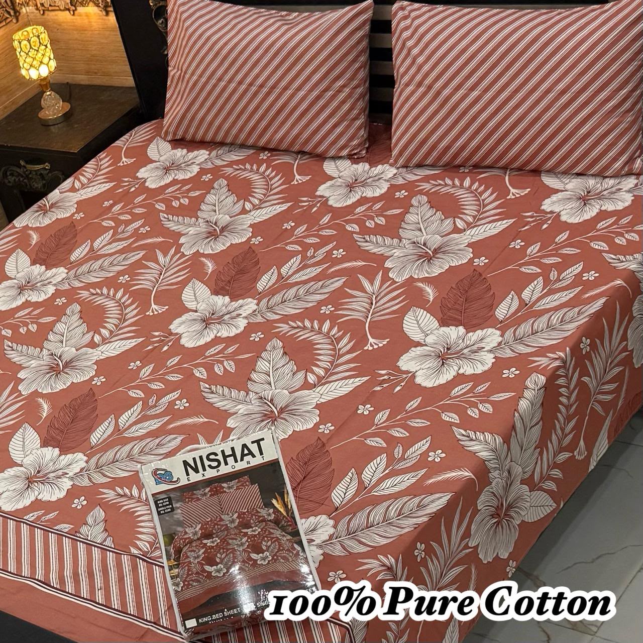 Printed Branded Pure Cotton Bedsheet Collection – King Size - Image 34