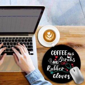 Round Mouse Pad with Non-Slip Rubber Base (8.6 × 8.6 Inch)