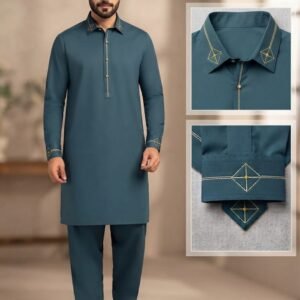 Light Grey Premium Stitched Shalwar Kameez