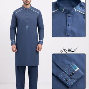 Light Grey Premium Stitched Shalwar Kameez