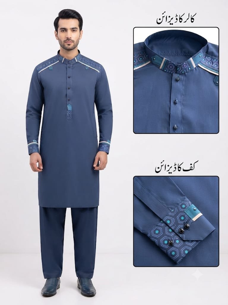 Light Grey Premium Stitched Shalwar Kameez